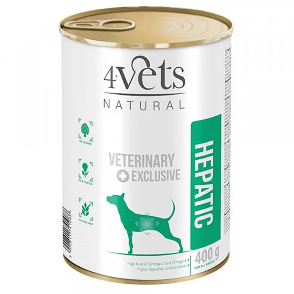 4Vets Hepatic Alimento em paté para cão com insuficiencia hepatica
