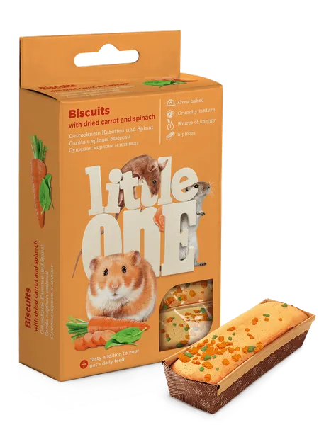 Little One Biscuits with dried carrot and spinach for small animals
