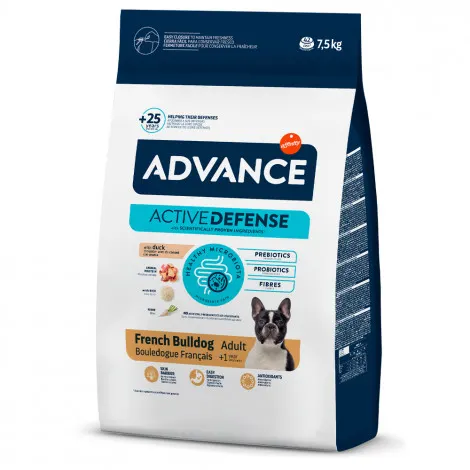 Advance Bulldog Frances Cão Adulto Pato E Arroz 10 Kg