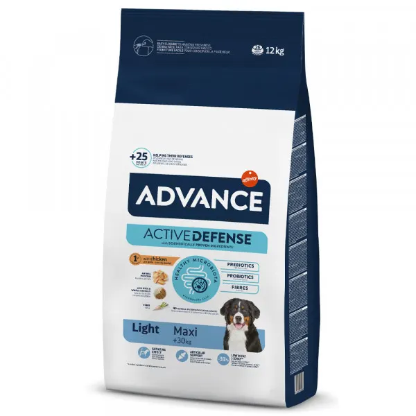 ADVANCE MAXI LIGHT FRANGO E ARROZ 14KG