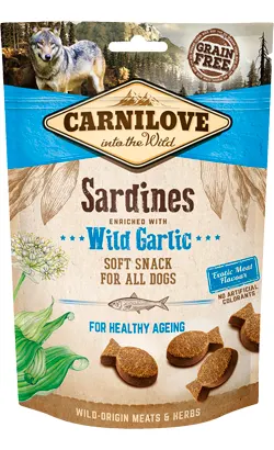 Carnilove Dog Soft Snack Sardines e Wild Garlic 200 gr