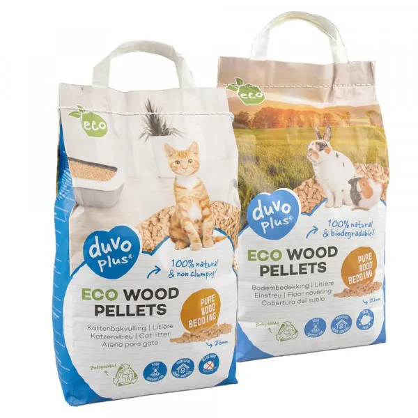 Duvo Areia Ecologica De Madeira Em Pellets Para Gatos E Roedores