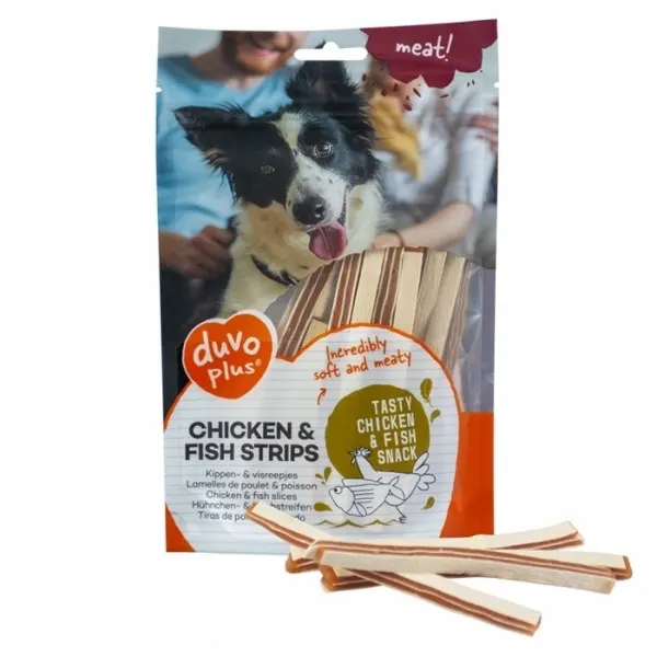 Duvo Snack Tiras Chicken e Fish Strips 80 gr