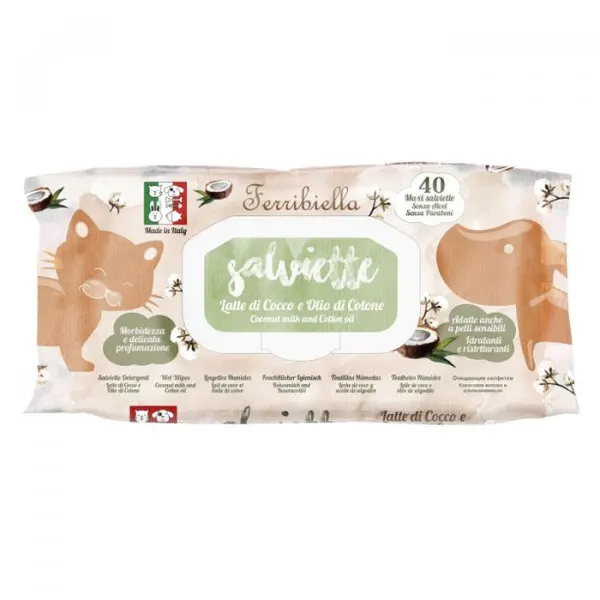 Ferribiella Toalhitas De Leite De Coco E Óleo De Algodao