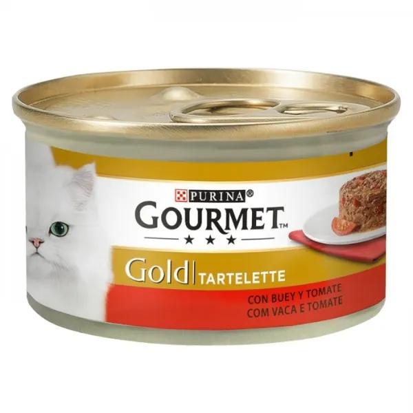 Gourmet Gold Tartelette para gato – Vaca e tomate