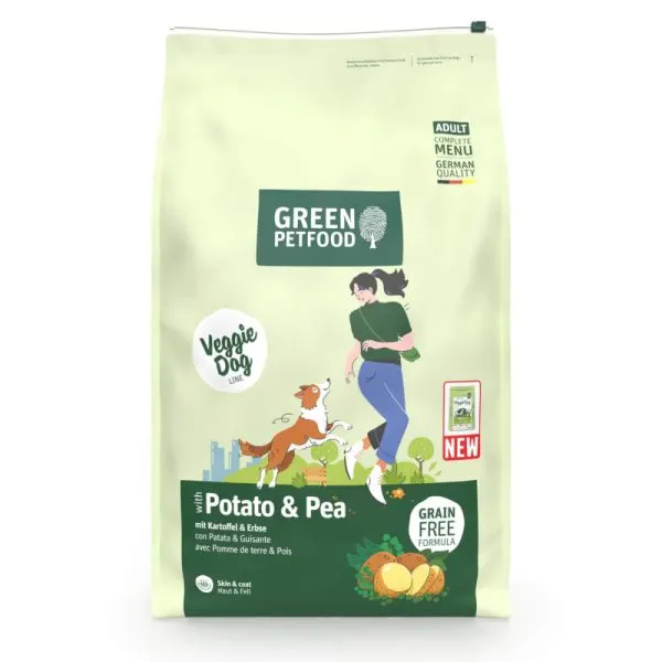 Green Petfood VeggieDog Grain free Cão Adulto – Batata e ervilha