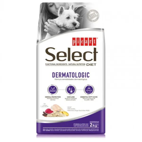 Picart Select Veterinary Diets para Cão Dermatologic – Pelo e Pele
