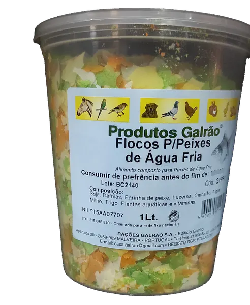 Flocos para peixes de Água Fria
