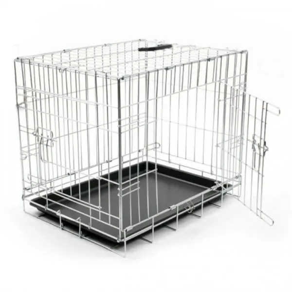 Duvo Crate Jaula Transportadora Cromada Dog Crate com 2 Portas