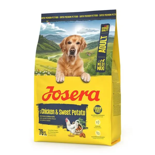 Josera -Ração Seca sem Cereais para Cão Médio/Grande – Frango e Batata Doce