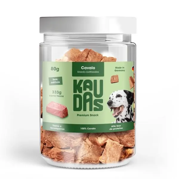 Kaudas – Snacks Liofilizados para Cão – Carne de Cavalo 80 gr