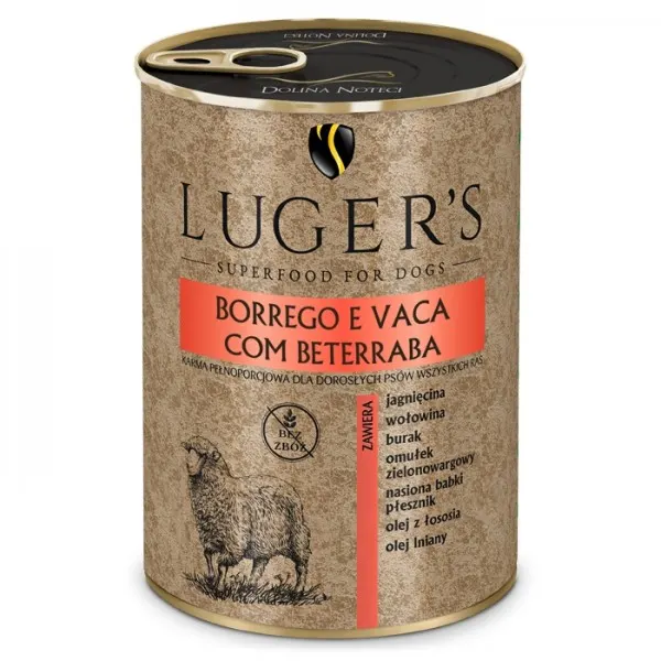 Luger s Wet Dog Borrego E Vaca Com Beterraba 400 Gr