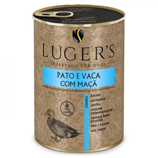 Luger s Wet Dog Pato Com Vaca E Maca