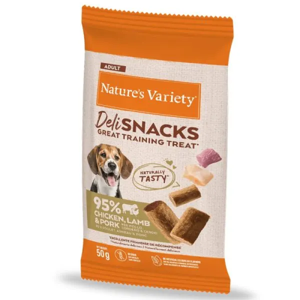 Nature’s Variety Deli snacks para cão 50 gr