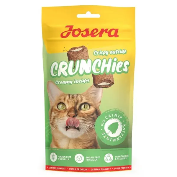 Josera – Snacks Crunchies com Recheio de Catnip para Gato 60 Gr