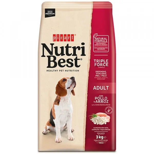 Picart Nutribest High Premium Cão Adulto Frango E Arroz