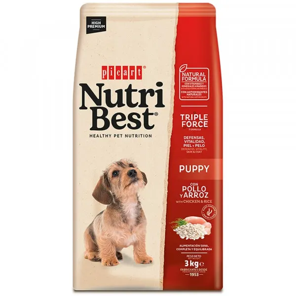 Picart Nutribest High Premium Cão Puppy Frango E Arroz