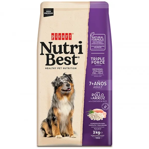 Picart Nutribest High Premium Cão Sénior – Frango E Arroz