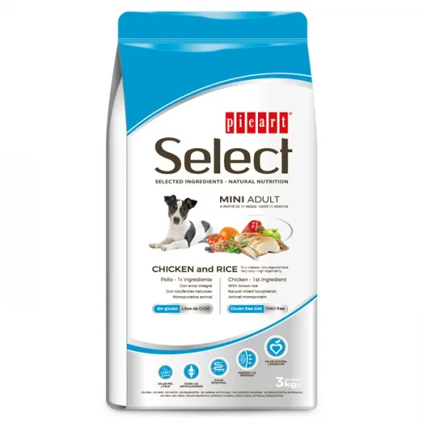 Picart Select Mini Cão Adulto Frango e Arroz
