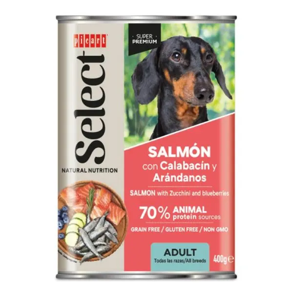 Picart Select Patê Húmido para Cão Adulto – Salmão, Curgete e Mirtilos