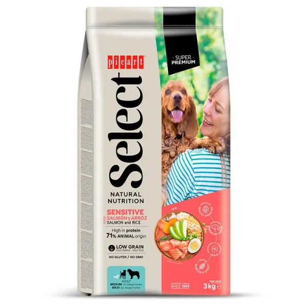 Picart Select Cão Adulto Sensitive – Salmão e arroz