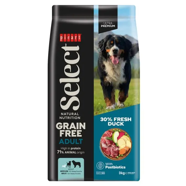 Picart Select Ultra Premium Sem Cereais Cão Adulto – Pato