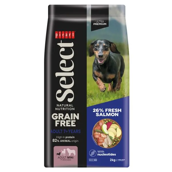 Picart Select Ultra Premium Sem Cereais Cão Sénior Mini 7+ – Salmão 2 Kg