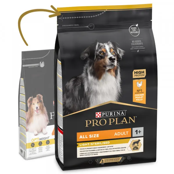 Pro Plan Light e Sterilised Cão Adulto Frango