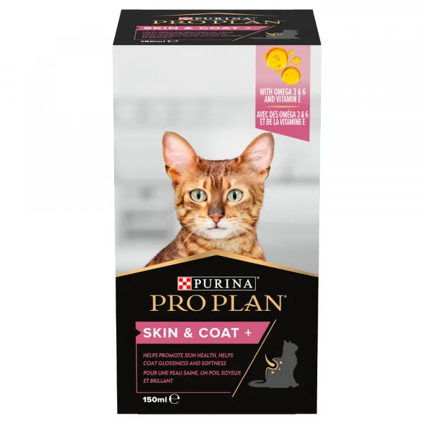 Pro Plan Skin e Coat Suplemento Para A Saúde Da Pele E Do Pelo Para Gatos 150 ml