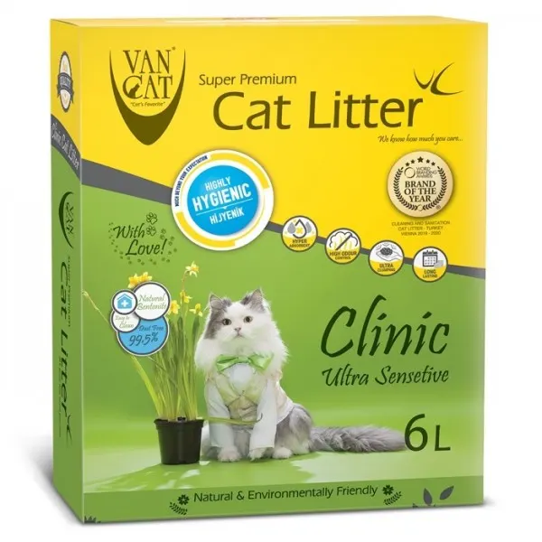 VanCat Clinic Ultra Sensitive Areia Antibacteriana Para Gato
