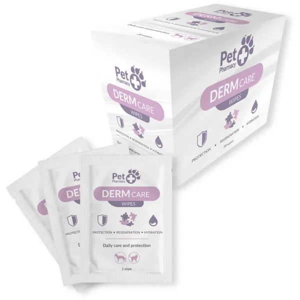 Vetfood – DermCare Wipes – Toalhitas Antifúngicas e Antibacterianas para a Pele