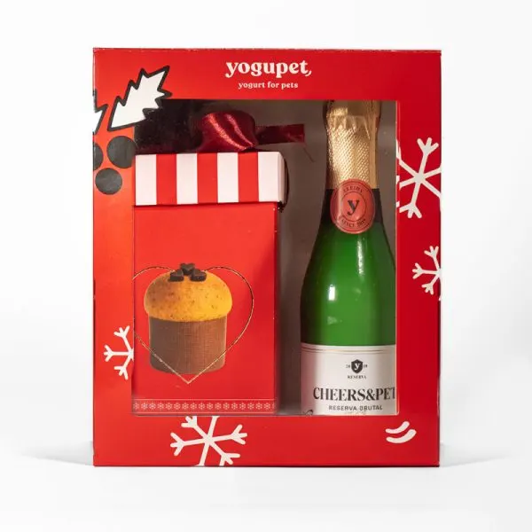 Yogupet – Caixa de Natal com Champanhe + Caixa de Panetone