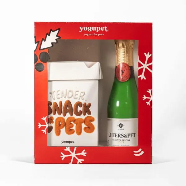 Yogupet – Caixa de Natal com Champanhe + Caixa de Snacks Macios